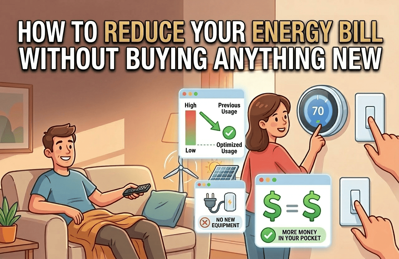 How to Reduce Your Energy Bill Without Buying Anything New